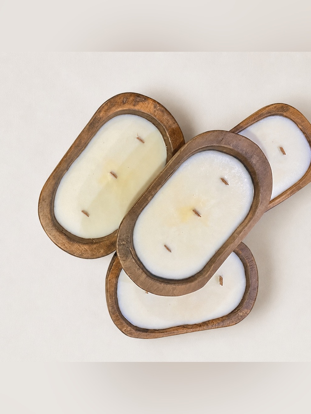 BRAND NEW WITH TAGS Rustic 6x9 Soy Wood Wick Dough Bowl Candle